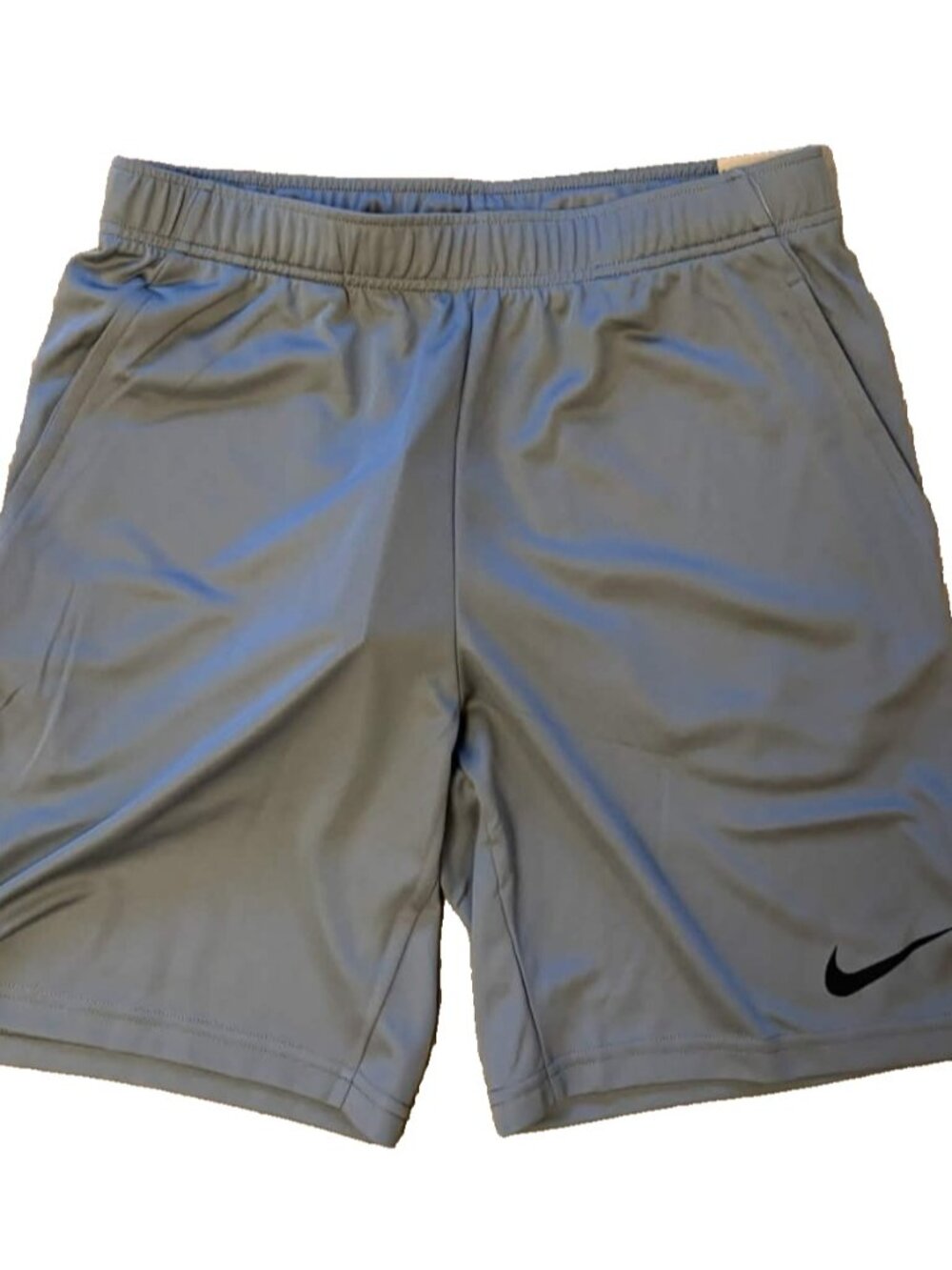 NWT! Nike Mens M Dri-FIT Gray Black Logo Shorts Training Versatile Gym Athletic